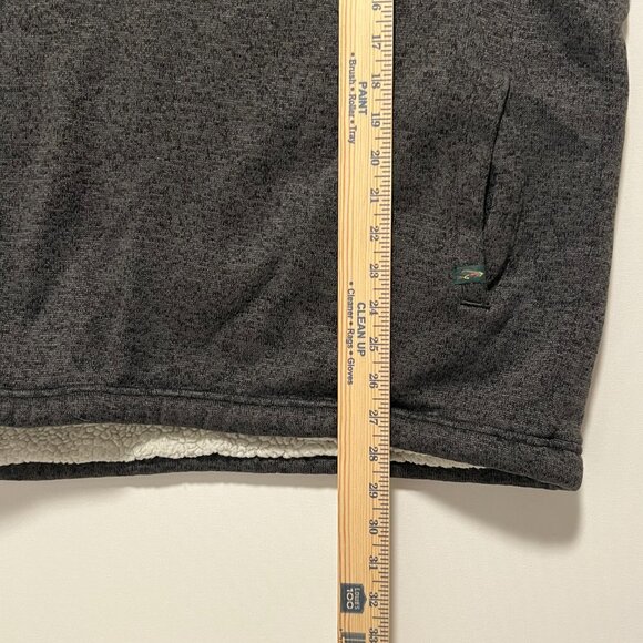 Orvis Sweater Fleece Lined Sherpa 1/4 Zip Pullover Gray Outdoor Men's size XXL - Picture 7 of 8